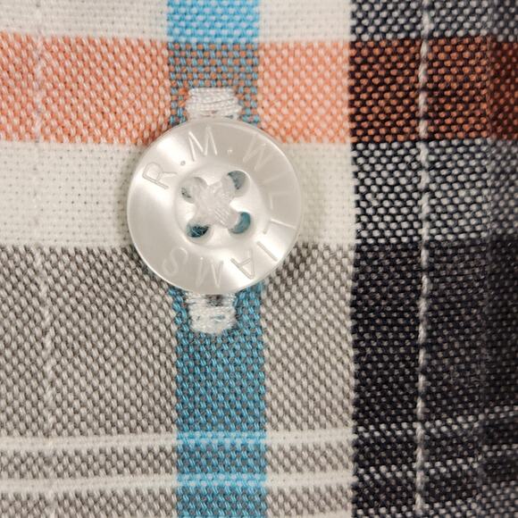 R.M. Williams Button-Down Shirt Men’s SZ XL Multicolor Plaid Short Sleeve Cotton - Picture 8 of 16